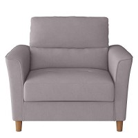 Corliving Georgia Light Gray Fabric Accent Chair And A Half