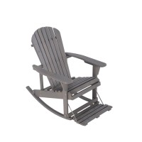 Wunlimited Sw2007Dg-R Adirondack Rocking Chair, Dark Gray