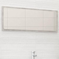 Vidaxl Bathroom Mirror Home Hallway Bedroom Laundry Room Washroom Vanity Unit Wall Mirror Furniture Concrete Gray 39.4X0.6X14.6 Engineered Wood