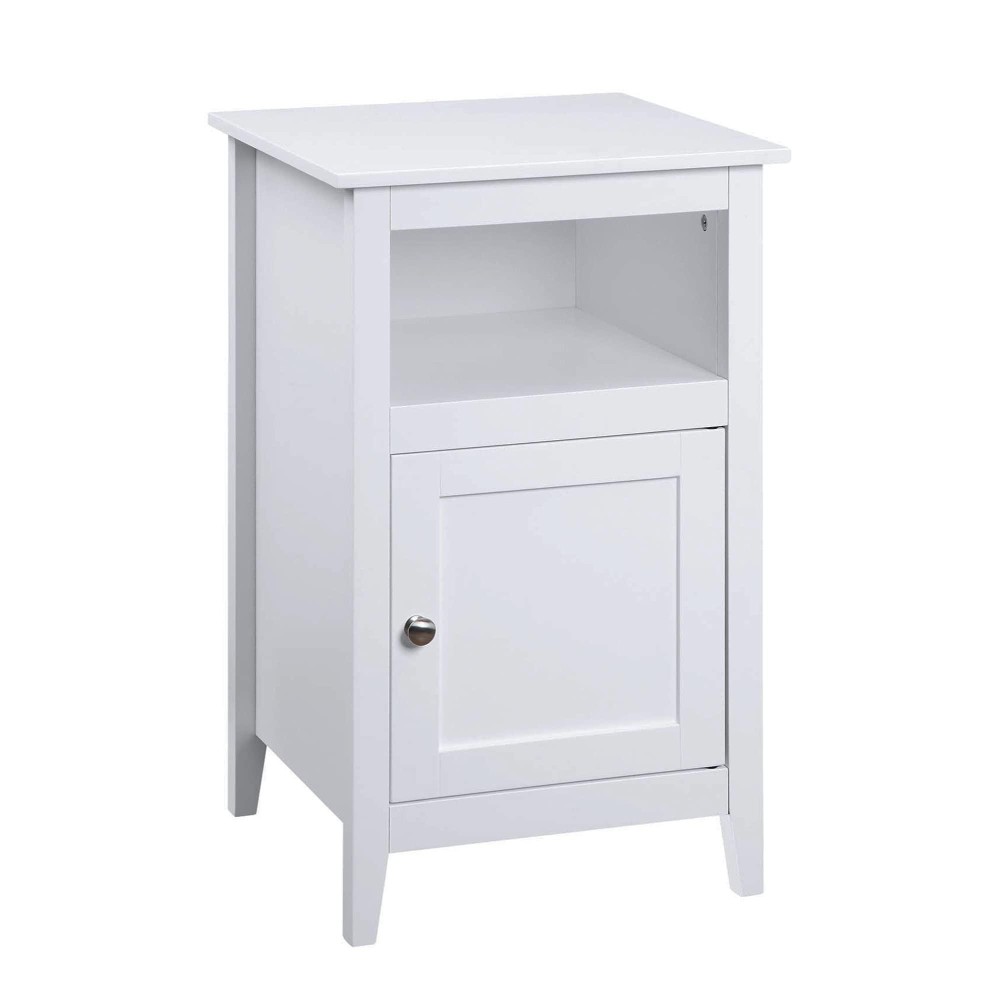 Convenience Concepts Designs2Go Storage Cabinet End Table With Shelf, White