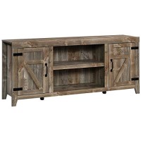 Sauder Misc Entertainment Rustic Cedar Farmhouse Tv Stand With Storage For Tvs Up To 70 Rustic Cedar Finish