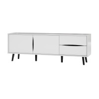 Bestar Maia 63W Tv Stand For 50 Inch Tv In White