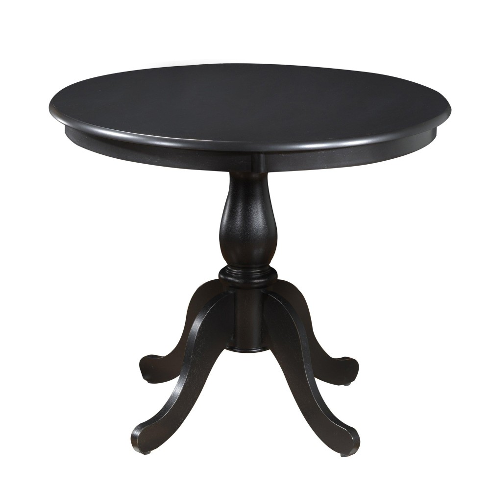 Carolina Chair & Table A3036T-Ab Dining Table, 36 Inch, Antique Black