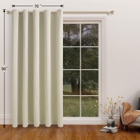 Lordtex Cream Room Divider Curtains - Total Privacy Wall Room Divider Screens Sound Proof Wide Blackout Curtain For Living Room Bedroom Patio Sliding Door, 1 Panel, 5.8Ft Wide X 8Ft Tall