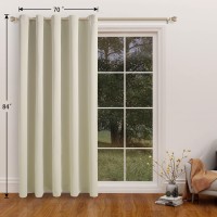 Lordtex Cream Room Divider Curtains - Total Privacy Wall Room Divider Screens Sound Proof Wide Blackout Curtain For Living Room Bedroom Patio Sliding Door, 1 Panel, 5.8Ft Wide X 7Ft Tall