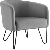 Crosley Furniture Parkway Velvet Accent Chair, Gray