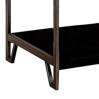 Benjara 1 Drawer Wooden End Table With Metal Frame, Brown