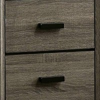 Benjara 24 Inch 2 Drawer Wooden Nightstand With Finger Pulls, Gray