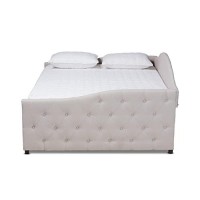 Baxton Studio Becker Transitional Beige Queen Size Daybed With Trundle