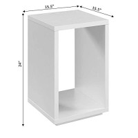 Convenience Concepts Northfield Admiral End Table With Shelf, White