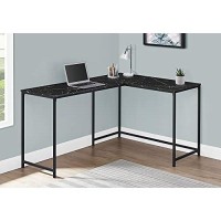 Monarch Specialties Corner Metal Base-Large Home Office Computer Desk, 58 L X 44 W, Black
