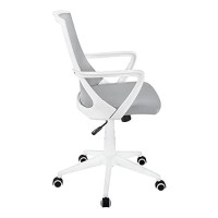 Monarch Specialties 7294, Adjustable Height, Swivel, Ergonomic, Armrests, Computer Desk, Work, Metal, Contemporary, Modern Office Chair Multi Position, 225 L X 24 W X 37 H, Grey Meshwhite