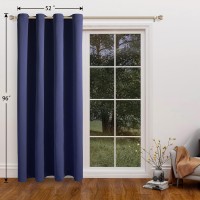Lordtex Navy Room Divider Curtains - Total Privacy Wall Room Divider Screens Sound Proof Wide Blackout Curtain For Living Room Bedroom Patio Sliding Door, 1 Panel, 4.3Ft Wide X 8Ft Tall