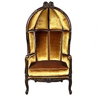 Design Toscano Lady Alcott Victorian Balloon Chair, Walnut Finish