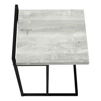 Monarch Specialties 3631 Accent Table, C-Shaped, End, Side, Snack, Living Room, Bedroom, Laminate, Contemporary, Modern Table-25, 16 L X 1825 W X 265 H, Grey Reclaimed Wood-Lookblack Metal