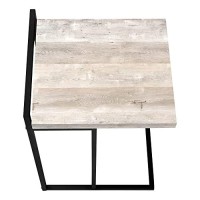 Monarch Specialties 3632 Accent Table, C-Shaped, End, Side, Snack, Living Room, Bedroom, Laminate, Beige, Contemporary, Modern Table-25, 16L X 1825W X 265H, Taupe Reclaimed Wood-Lookblack Metal