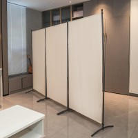 Jvvmnjlk Indoor Room Divider, Portable Office Divider, Convenient Movable (3-Panel), Folding Partition Privacy Screen For Bedroom, Dining Room, Study,102 W X 19.7 D X 71.3 H, Beige