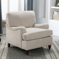 Comfort Pointe Clarendon Sea Oat Beige Polyester Fabric Upholstered Transitional Arm Chair