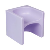 Ecr4Kids Tri-Me 3-In-1 Cube Chair, Kids Furniture, Light Purple