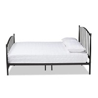 Baxton Studio Lana Modern And Contemporary Black Finished Metal Full Size Platform Bed