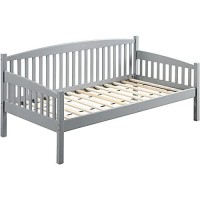 Acme Furniture Wood Daybed With Slatted Panels, Twin, Grey