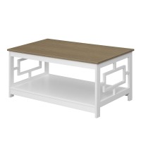 Convenience Concepts Town Square Coffee Table Driftwoodwhite