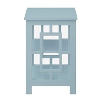 Convenience Concepts Town Square End Table With Shelves, Sea Foam