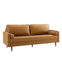 Modway Valour Leather Tufted Sofa 81 Tan