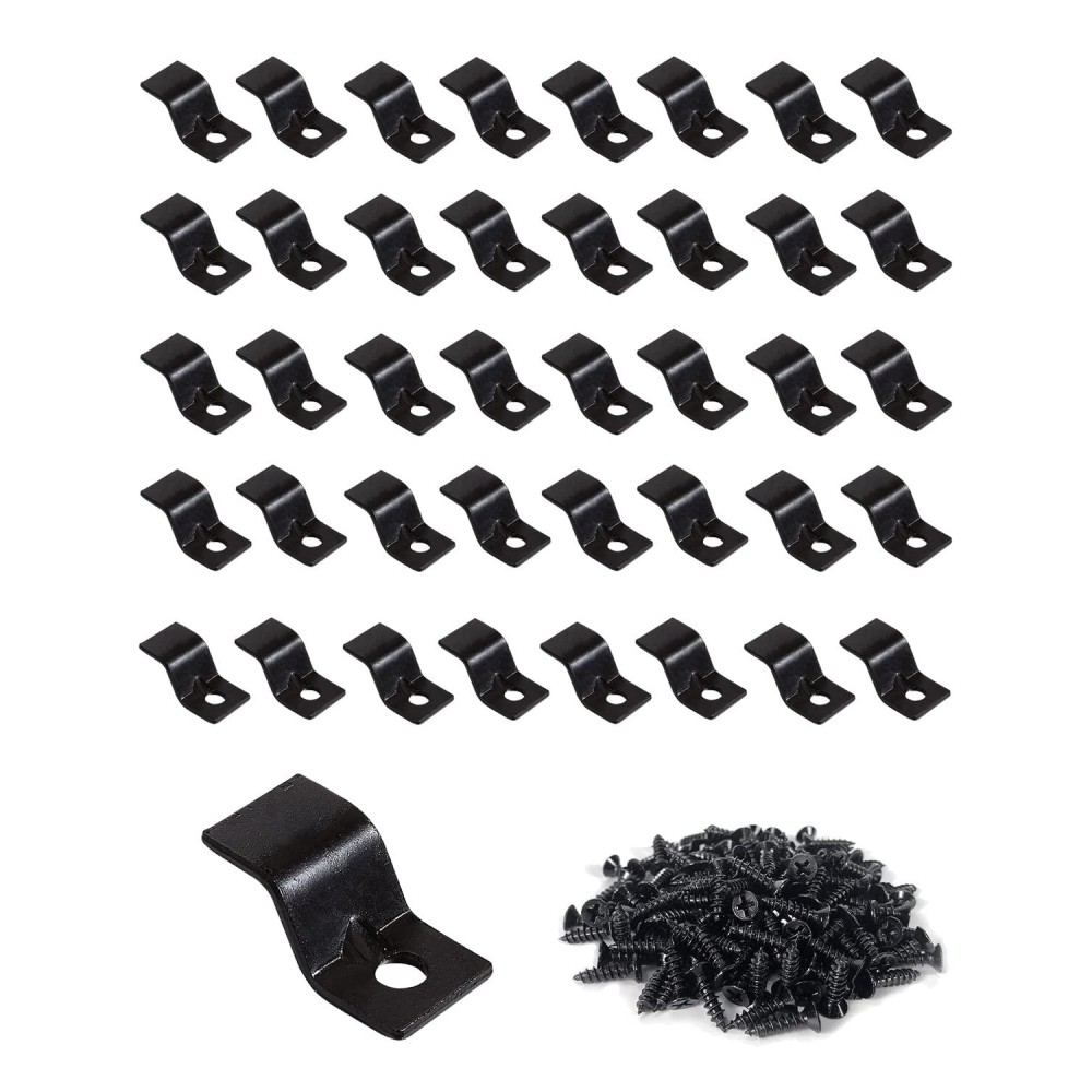 Table Top Fasteners, Z Clips For Table Tops 40 Packs (Black)