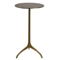 Uttermost Beacon 14 Wide Antique Gold Tripod Accent Table
