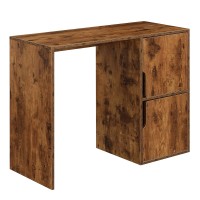 Convenience Concepts Designs2Go Student Desk With Storage Cabinets, Barnwood