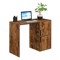 Convenience Concepts Designs2Go Student Desk With Storage Cabinets, Barnwood