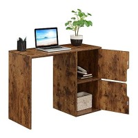 Convenience Concepts Designs2Go Student Desk With Storage Cabinets, Barnwood