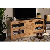 Wholesale Interiors Baxton Studio Adelino Oak Brown Finished Wood 2-Drawer Tv Stand