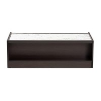 Baxton Studio Walker Dark Brown And Gold Finished Wood Coffee Table