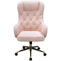 Hanover Savannah High Back Tufted Pink Office, Desk, Or Task Chair With Wheels And Gas Lift, Hoc0018
