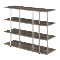 Convenience Concepts Designs2Go Xl Highboy 4-Tier Tv Stand 47.25 X 15.75 X 36.25 Weathered Gray