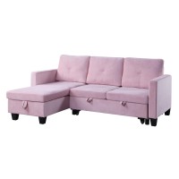 Lilola Home Lhf-89332 Sectional, Pink
