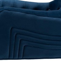 Baxton Studio Nelson Navy Blue Velvet Fabric And Gold Finished Metal Armchair