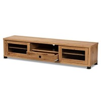 Baxton Studio Beasley Modern And Contemporary Oak Brown Finished Wood 1-Drawer Tv Stand