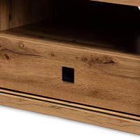 Baxton Studio Beasley Modern And Contemporary Oak Brown Finished Wood 1-Drawer Tv Stand