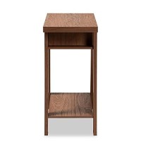 Baxton Studio Herman Modern And Contemporary Walnut Brown Finished Wood 1-Drawer Console Table