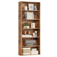 Ironck Industrial Bookshelves And Bookcases Floor Standing 6 Shelf Display Storage Shelves 70 In Tall Bookcase Home Decor Furniture For Home Office, Living Room, Bed Room, Vintage Brown