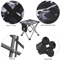 Opliy Camping Stool, Folding Samll Chair 13.5 Inch Portable Camp Stool For Camping Fishing Hiking Gardening And Beach, Camping Seat With Carry Bag (Black, L13.5)