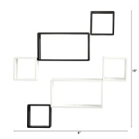 Nearly Natural 15In. Modern Wall Art Dcor Floating Shelves (Set Of 6)