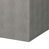 Benjara Side Table With Square Frame And Faux Shagreen Accent, Gray