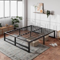 Muticor 14'' Metal Platform Full Bed Frame With Strong Steel Slats Support/Sufficient Storage Space/Mattress Foundation/No Box Spring Needed/Easy Assembly
