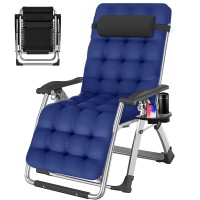 Aboron Zero Gravity Chair,Premium Outdoor Lawn Folding Lounge Chairs,Sturdy Adjustable Reclining Patio Chairs With Removable Cushion,Headrest & Tray