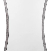 Benjara Mirror With Arched Design And Metal Frame, Silver