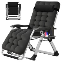 Slsy Zero Gravity Chair, Reclining Lounge Chair With Removable Cushion & Tray For Indoor And Outdoor, Patio Recliner Folding Reclining Chair